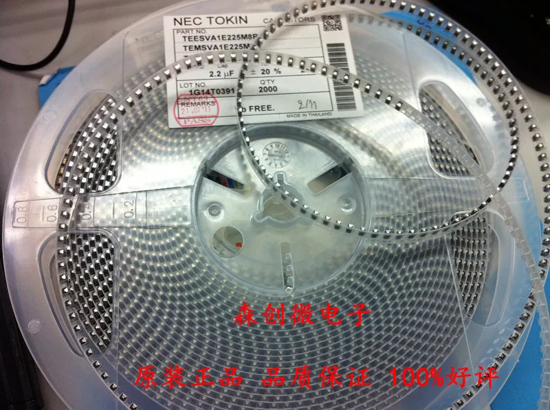 

* 1206 TEESVA1E225M8R tantalum capacitor SMD type A 2.2 UF 25 v electronics wholesale