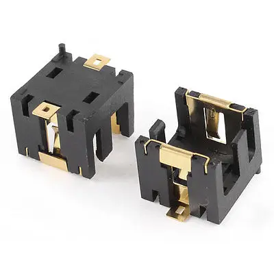 

2pcs Black SMD SMT Mount Coin Cell Button Battery Socket Holder for 2 x AG8