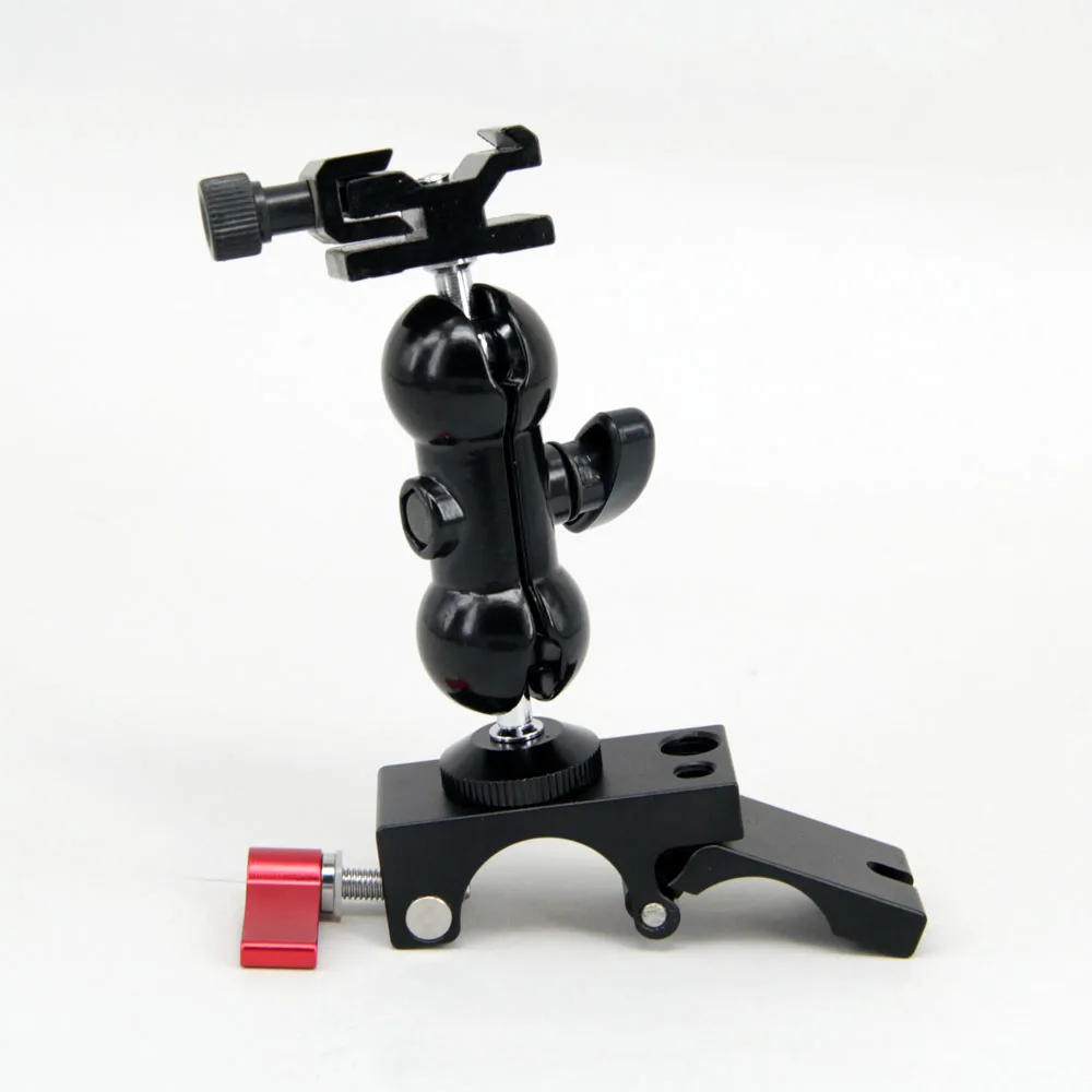 

Rod Clamp + Ball Head With 1/4 Hot Shoe Mount DSLR Foto Kit Accessories For DJI Ronin M MX Gimbal LCD Monitor LED Light