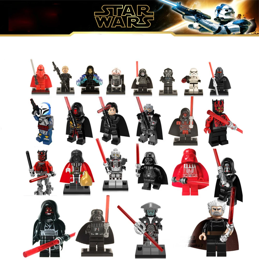 

OLeKu Building Blocks legoing Star Wars Sith Lord Darth Vader Maul Revan Dooku Sidious bricks toys for children starwars figures