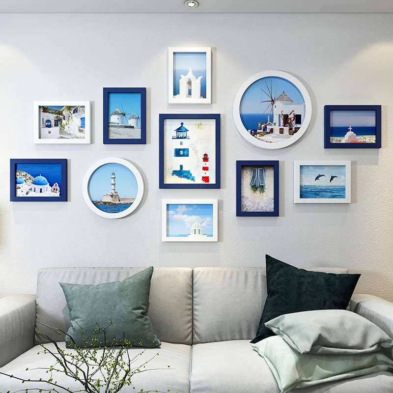 

New Fashion Wall Photo Frames Set Bedroom Home Decor 11pcs/set Picture Frames Simple Style Photo Frames Wall porta retrato