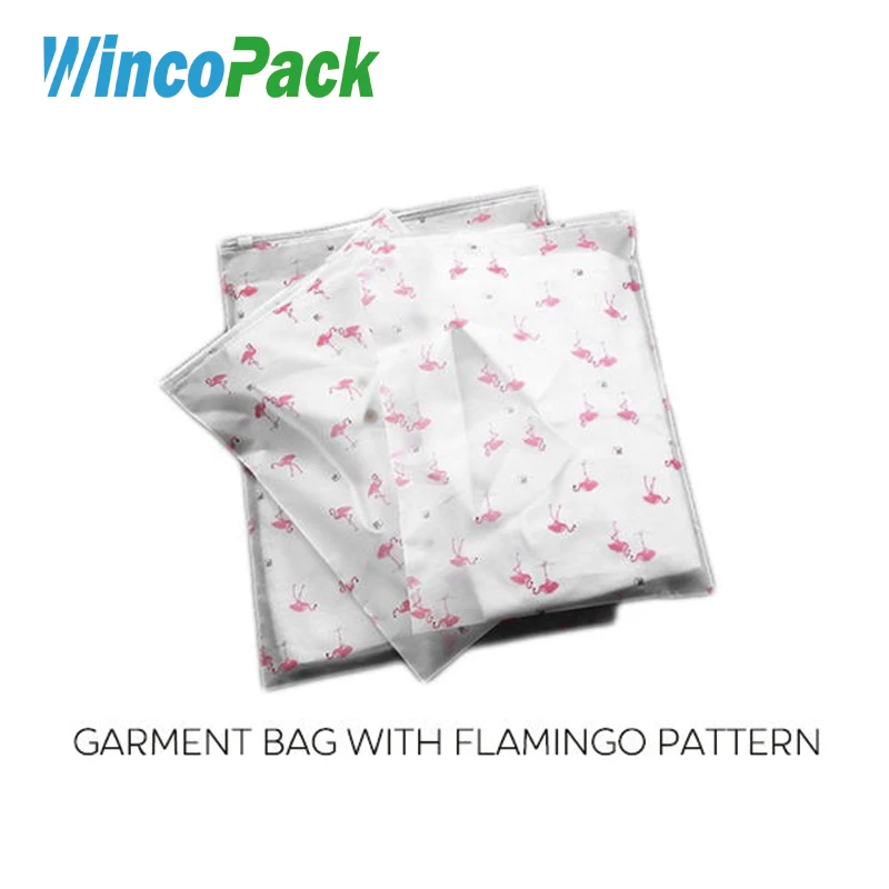 

WincoPack matte print pe ziplock custom poly zip lock frosted plastic packing zipper garment packaging bag VC001