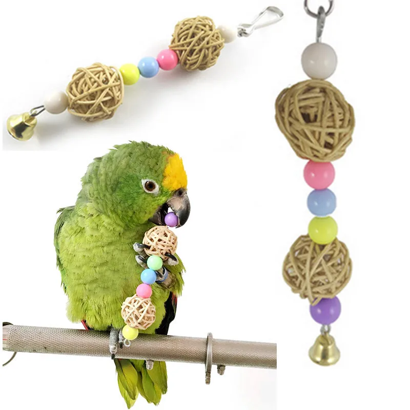 Новинка с разноцветными бусинами игрушки для птиц игрушечные попугаи лестница для птиц Parakeet качели дрель Радуга parakeet игрушечные лестницы