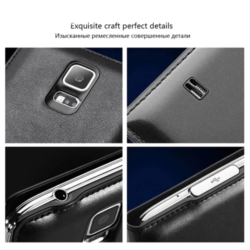 Для samsung Galaxy S5 Чехол для телефона флип батарея задняя крышка S View S-View защитный кожаный чехол 360 милый роскошный черный