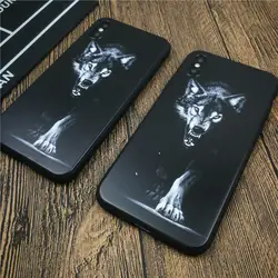 Свирепый мягкий чехол для телефона Wild Wolf для IPhone X Xs Max Xr 8 7 6 6s Plus матовые Силиконовые чехлы тату Coque Funda Capa