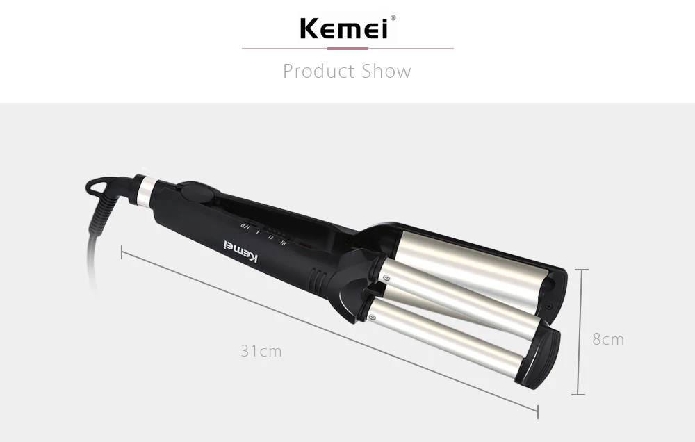 Kemei Professional Электрический щипцы для завивки яйцо Вэйвер ролл регулируемый 55 Вт инструменты укладки волос объем для женщи