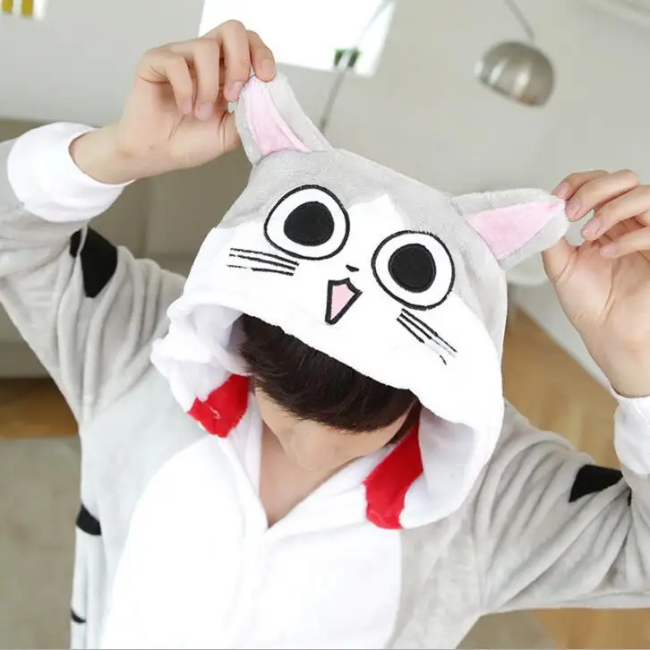 Kigurumi Cat Pajamas Animal Onesie Kids Adult Amime Chi's Sweet Home Cat Cosplay Halloween Costumes For Women Girls