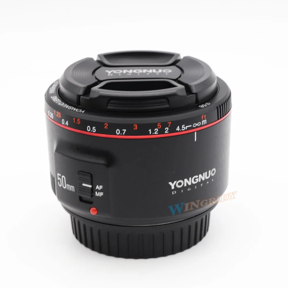 Объектив YONGNUO YN50mm F1.8 II с большой апертурой и автофокусом для Canon с эффектом боке объектив камеры для Canon EOS 70D 5D2 5D3 600D DSLR