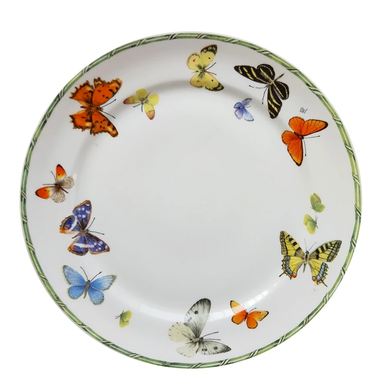Берри цветок бабочка керамическая посуда набор посуды фарфор Западная тарелка блюдо украшение дома свадебные подарки