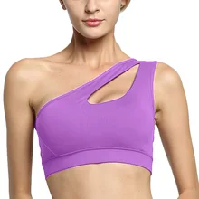 Для сексуальной спины дышащий фитнес одно плечо ремень Йога удобные упражнения бюстгальтеры