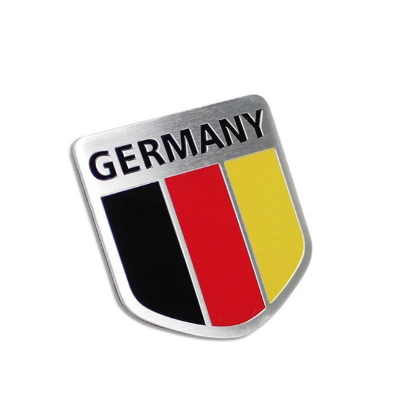 

High Quality Aluminum Car Styling Sticker Germany Flag 50*50 mm DE German Flag
