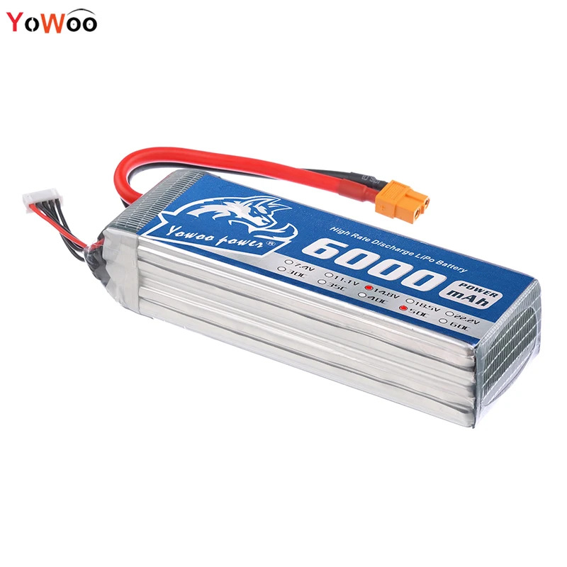 

2PCS YOWOO POWER 14.8v 4s Lipo Battery 6000mah RC Bateria 50c Max 100c For Rc Airplane Boat Car Helicopter Quadcopter