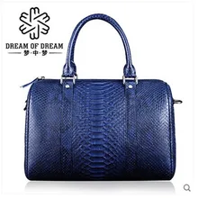 mengzhongmeng Python skin Women’s handbag dermal fashion handbag the classic women bucket bag