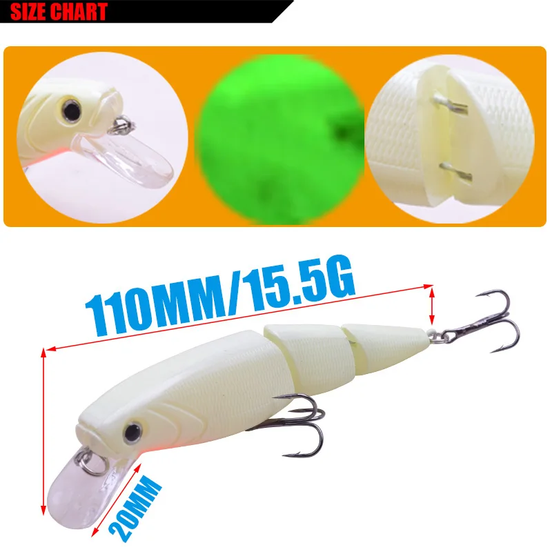1 шт. трехсегментная рыболовная приманка 11 см 15 5 г|fishing tackle|fishing wobblersartificial lures |