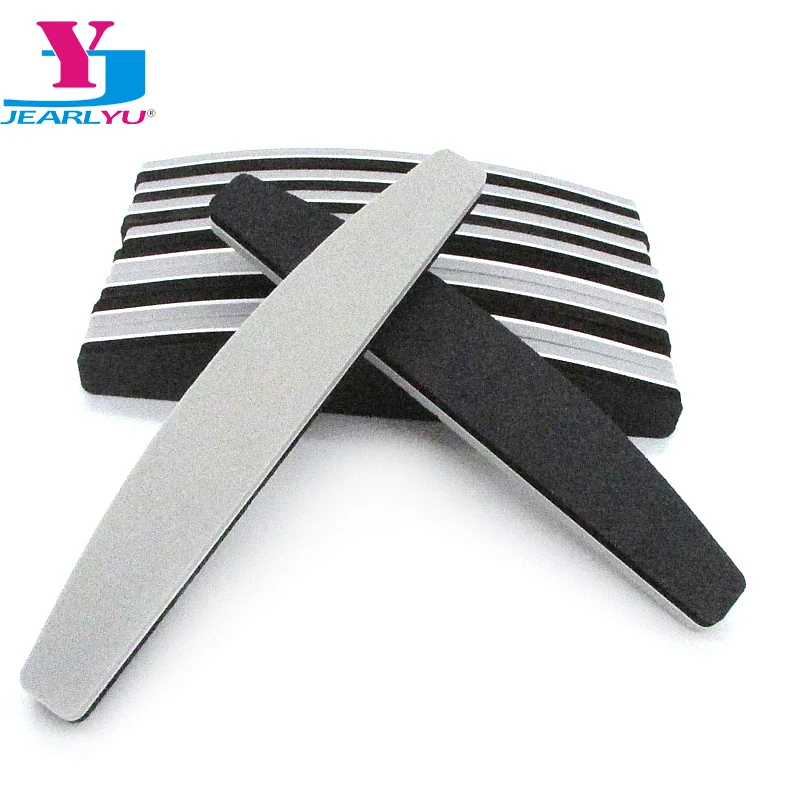 

10pcs/lot Nail Files Sponge Moon Design Nail Buffer File Washable 150/240 Nail Buffer Polish Beauty Tool Black Grey Sanding File