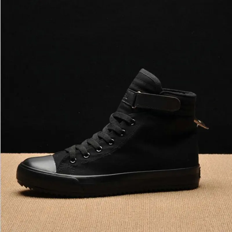 all black canvas high tops