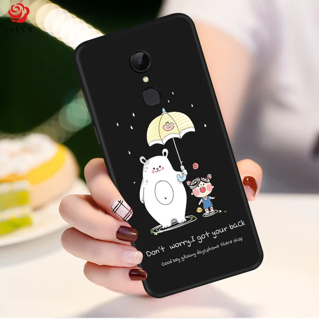 Best Price ASINA Silicone Cover For Xiaomi Redmi 5 Case Cover Cartoon Pattern 3D Relief For Xiaomi Redmi 5 Plus Funda Shockproof Bumper    