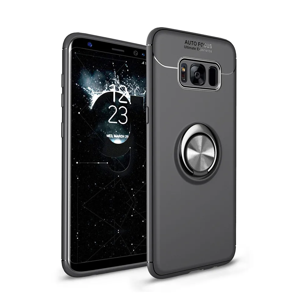 Для samsung Galaxy S8 S9 Plus Note 9 8 автомобильный держатель с кольцом силиконовый чехол из