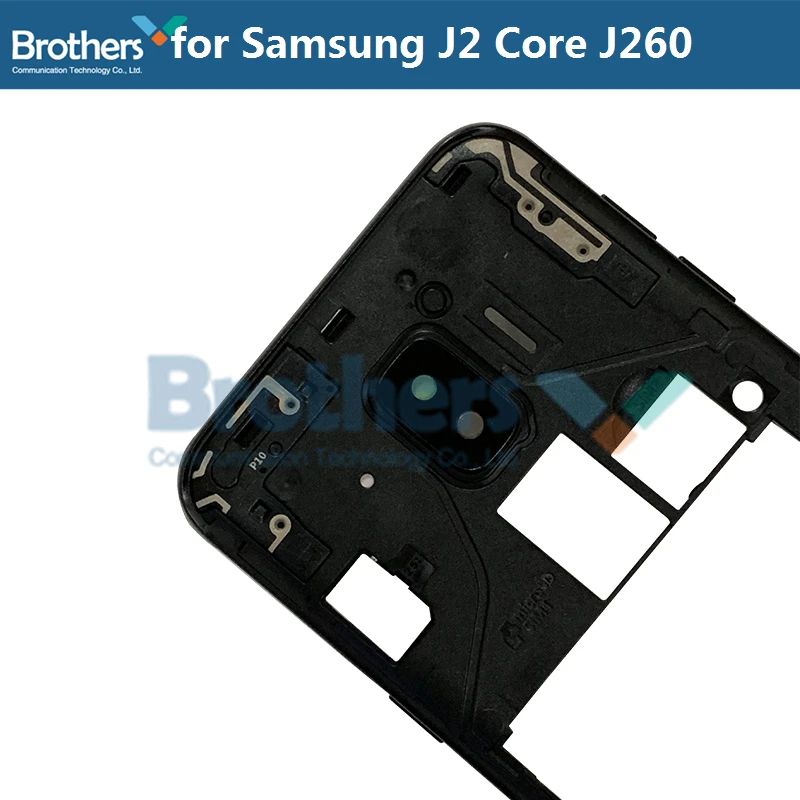 Для samsung Galaxy J2 Core J260 средняя рамка Середина рамка с объективом камеры кнопки для samsung J260F J260G средний корпус тест
