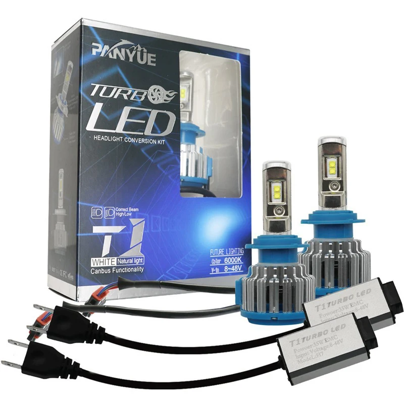 

Elglux Car Headlight H7 H4 LED H8/H11 HB3/9005 HB4/9006 H1 H3 9012 H13 9004 9007 70W 8000lm Auto Bulb Headlamp 6000K Light