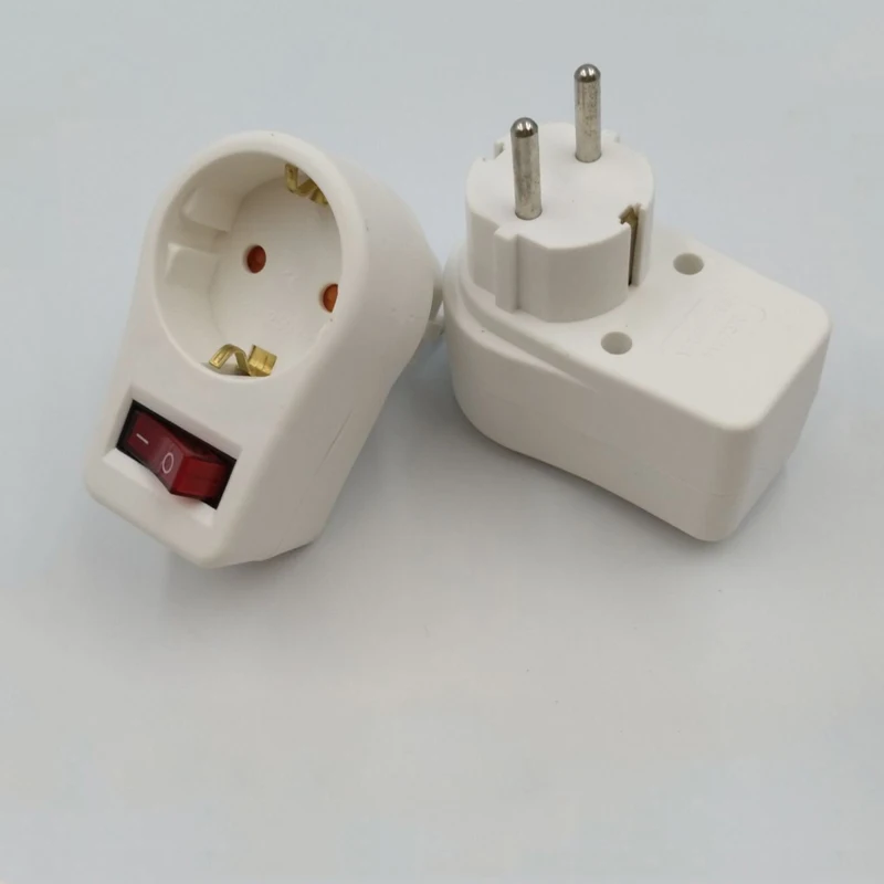 

5PCS European Conversion Plug German Conversion Socket With independent switch With Child Safety Protection Door Power Adap