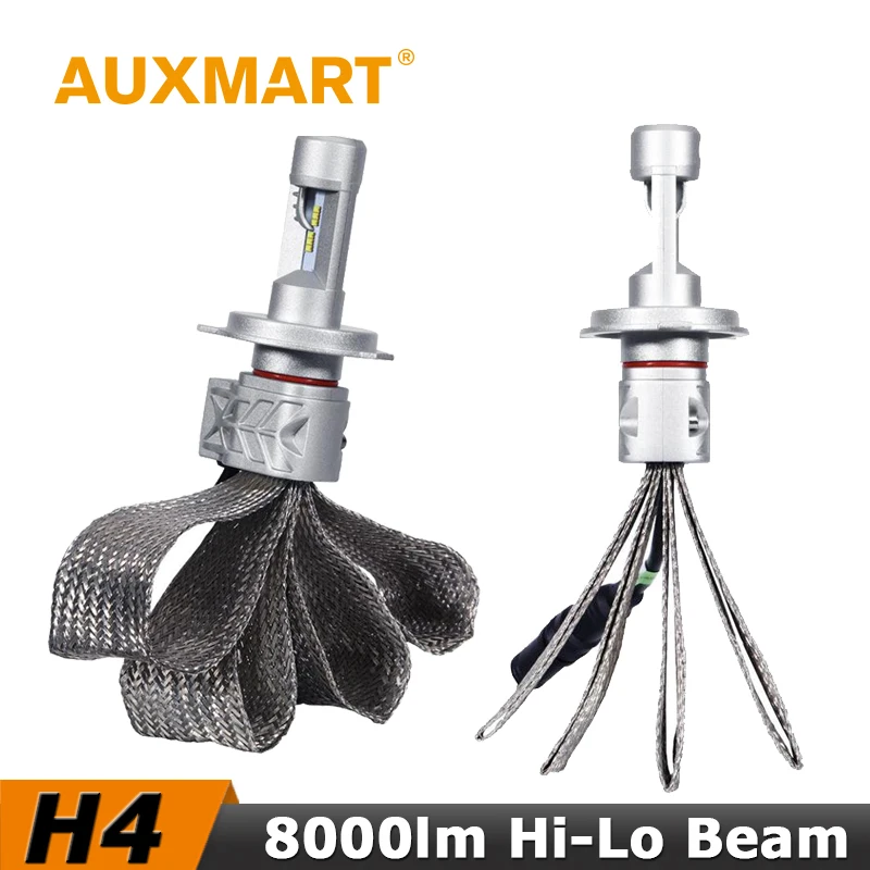 

Auxmart H4 HB2 LED Headlight Kit 72wHigh Low Beam Car LED Lamp CSP CREE Chips 6500k For Audi BMW Ford Toyota Jeep Ford 12V 24V