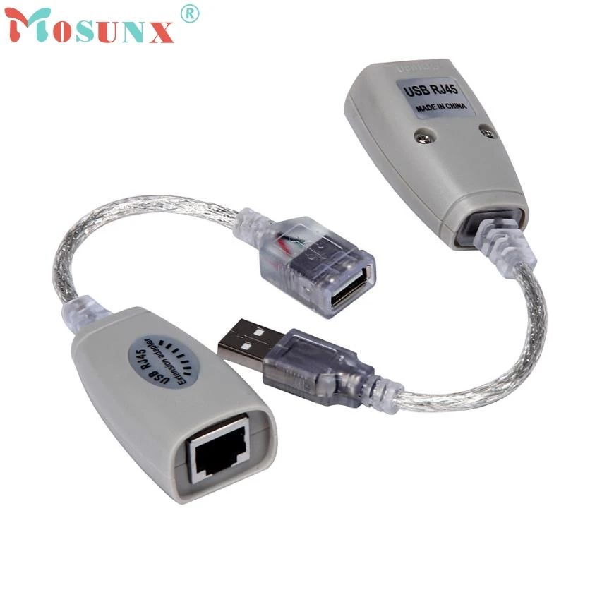 

USB Extension Extender Adapter Up To 150ft Using CAT5 RJ45 LAN Cable 2.68