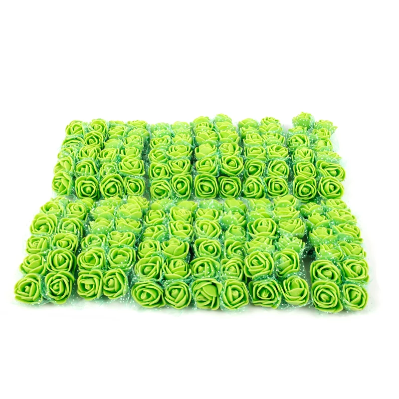 

144 pcs Mini Foam Roses Artificial Flowers for Home Wedding Car Decoration DIY Wreath Decorative Wedding Flower Fake Flower