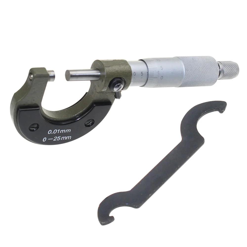 Outside Micrometer 0-25mm 0.01mm Gauge Vernier Caliper Measuring Tools With Box