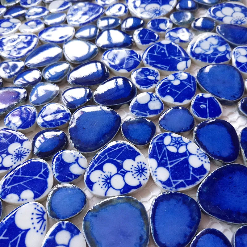 Китай сине белые цветок книги по искусству глазурованная керамическая мозаика для Ванная комната Душ кухня щитка бассейн стены пол