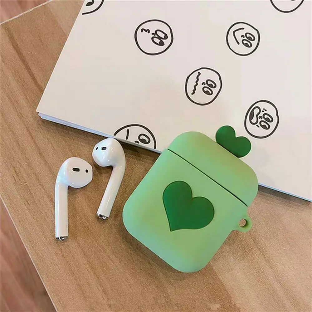 For Apple AirPods Silicone Charging Headphones Cases 3D Cartoon Wireless Bluetooth Earphone Case For Airpods Protective Cover - Цвет: 9