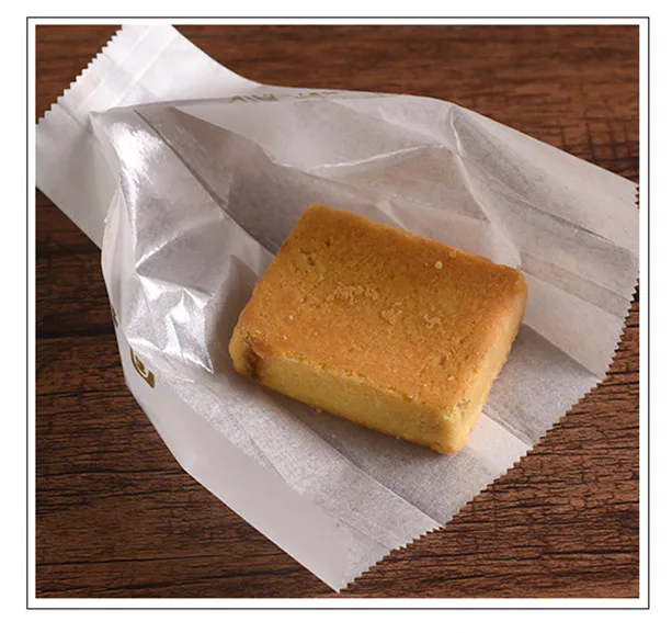 Бумажный пакет из хлопка, ананасовый торт, упаковка, обертка для печенье конфеты, золотой письма, 100 шт