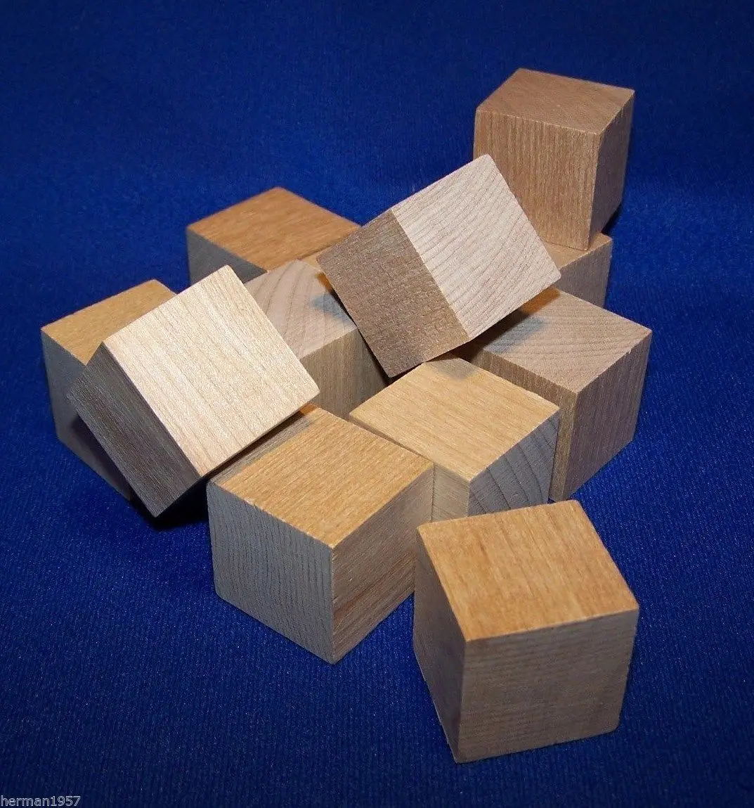 

24Pcs/Lot Natural Unfinished HardWood 3/4" Wood Blocks Square Cubes Wooden Crafts NEW !!!