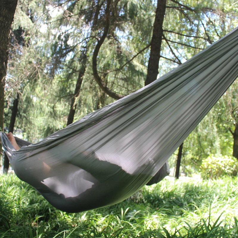 Hammock for Camping Single Double Hammocks Gear For Outdoors Survival Travel Portable Lightweight Parachute Nylon Many Colors