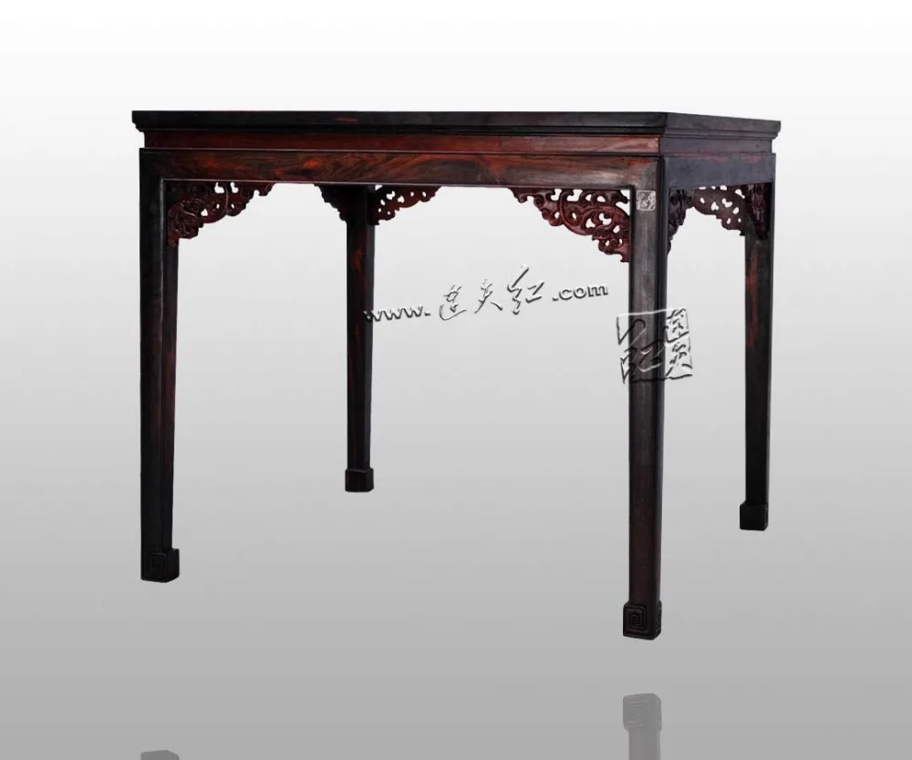 Top Quality Dining Living Room Furniture Rosewood 1 Table &4 Chair Set Redwood Backed Armchair Solid Wood Desk Chinese Brand New