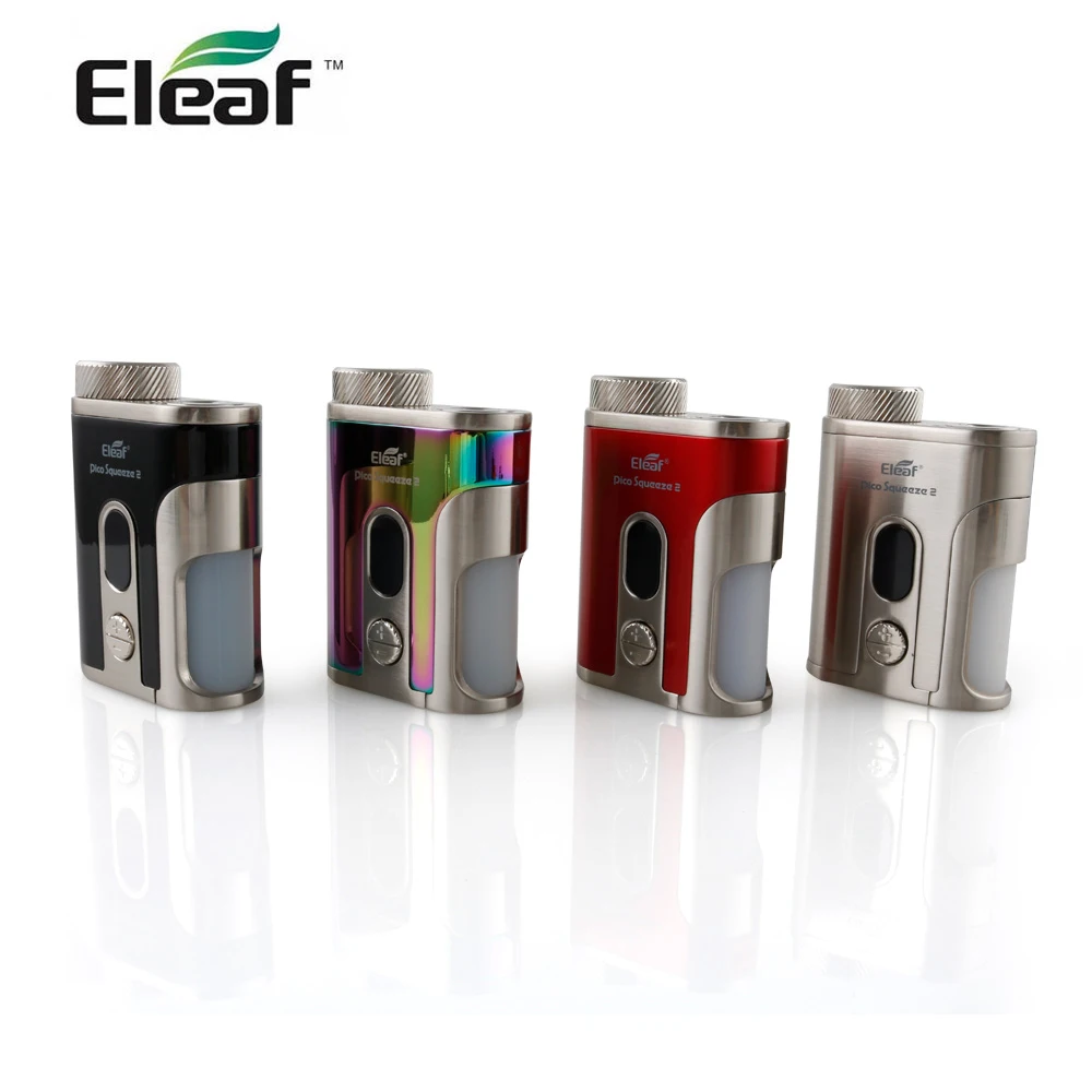 Pre Order Original Eleaf iStick Pico Squeeze 2 Mod Box With Squonker Bottle 8ml MOD 100W Output Electroni cigarette vape mod Box