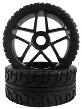 

4PCS White Black Green Yellow Red Rc Wheels Hub Hex 17mm Rim&Tires HSP 1/8 On-Road Flat Racing RC Car 85-803