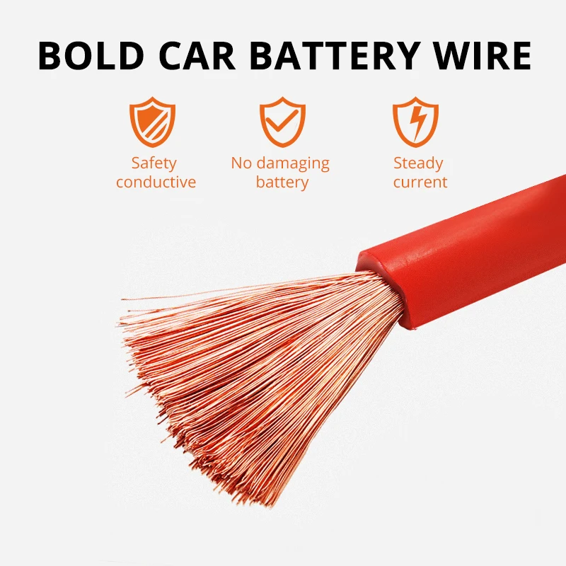 Auxmart batería Jump Cable 200 cm Heavy Duty 1000AMP energía de emergencia de carga cables de arranque de salto Car Van batería Booster Cable