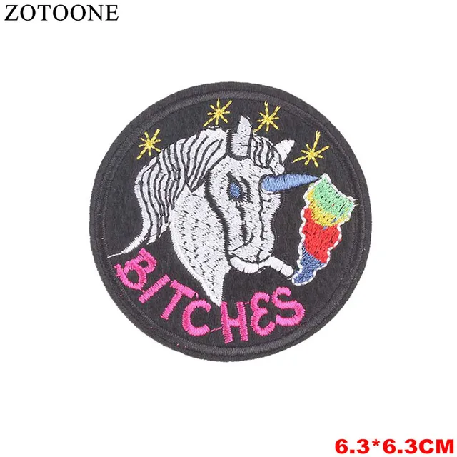 ZOTOONE Round UFO Parches Embroidered Iron on Patches For Clothing DIY Motif Stripes Clothes Stickers Alien Astronaut Badges E 17