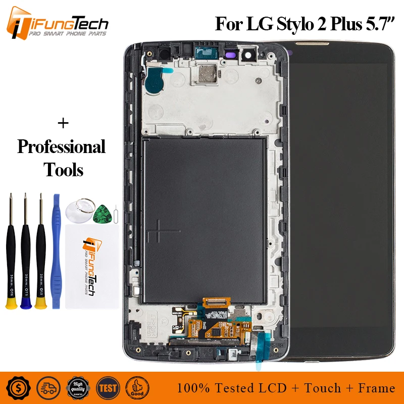 

100% Tested Display For LG Stylo 2 Plus 4G K550 MS550 LCD Touch Screen Digitizer Replacement For LG Stylo 2 Plus No dead pixel