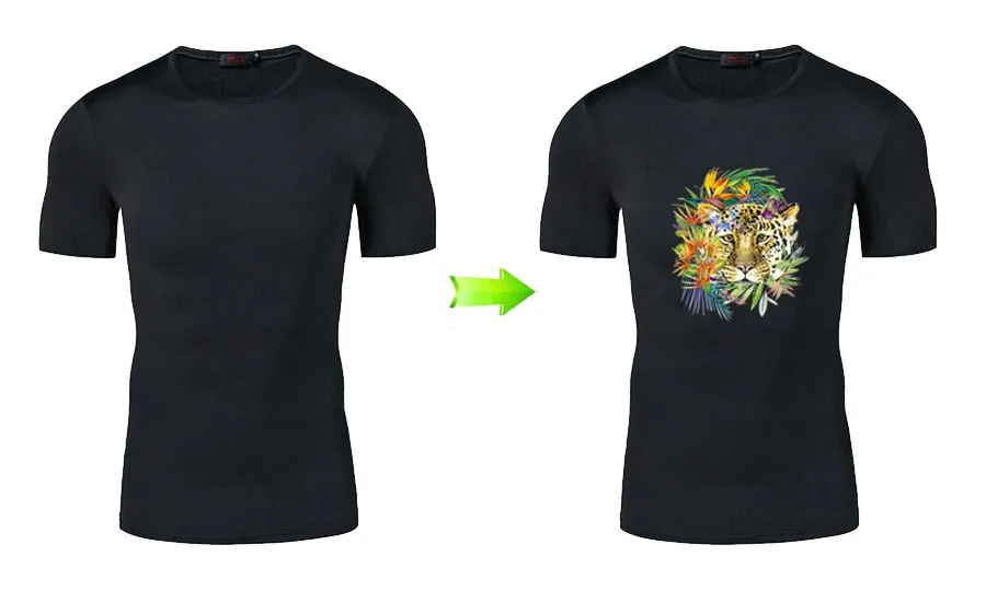 Leopard Iron On Patch Watercolor 2018 New T-Shirt Diy Decoration Easy Print By Household Irons A-Level Washable Applique 2