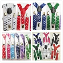 Детские подтяжки с принтом в горошек, регулируемые y-задние подтяжки, эластичная подвеска, детские ремни с поясом, 200 шт