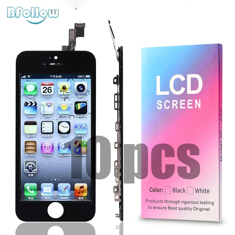 

10pcs LCD for iPhone 5S / 5 / SE / 5C Screen Display Assembly Digitizer Replacement with Fix Tools Magnetic Screw Mat