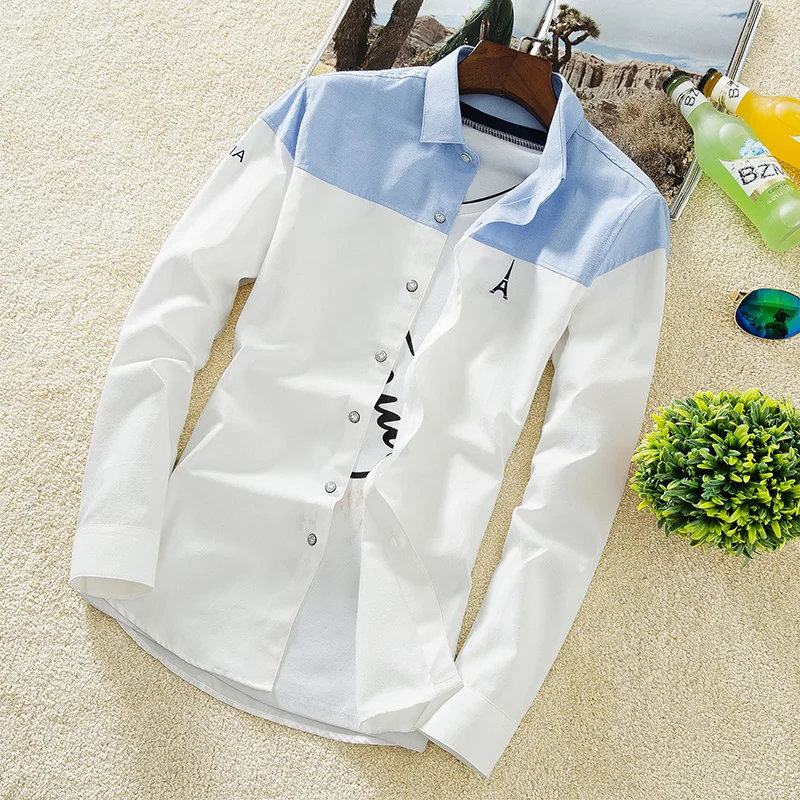 2019 Летний Новый мужской японский пол шить рубашка с длинными рукавами красивый дикий мужская куртка