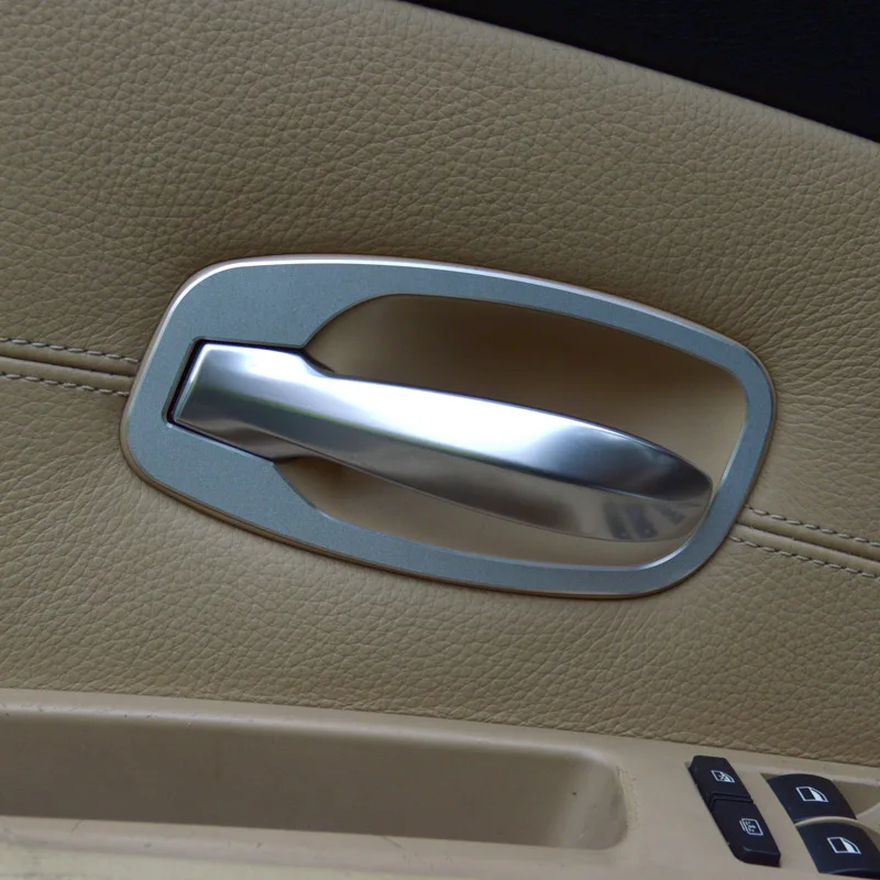 Стайлинг автомобиля украшение для дверной ручки рамка отделка наклейки для BMW 5 серии E60 2006-2010 внутренняя дверная ручка декоративные защитные полоски