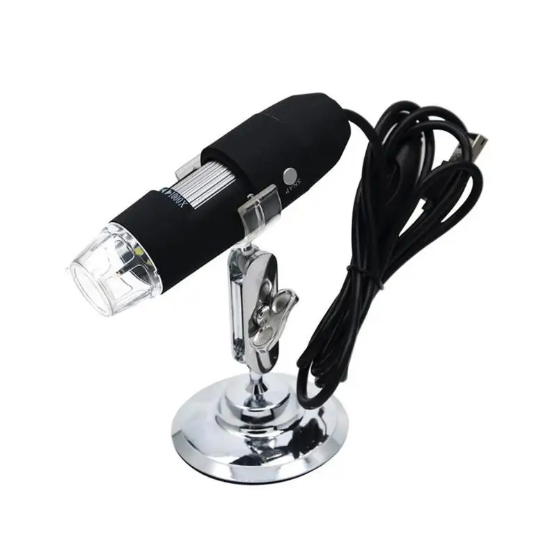 

3 in 1 Wireless WiFi 8LED 1000X Digital 2MP HD 1080P Microscope Magnifier Video Camera with Stand for Soldering Students
