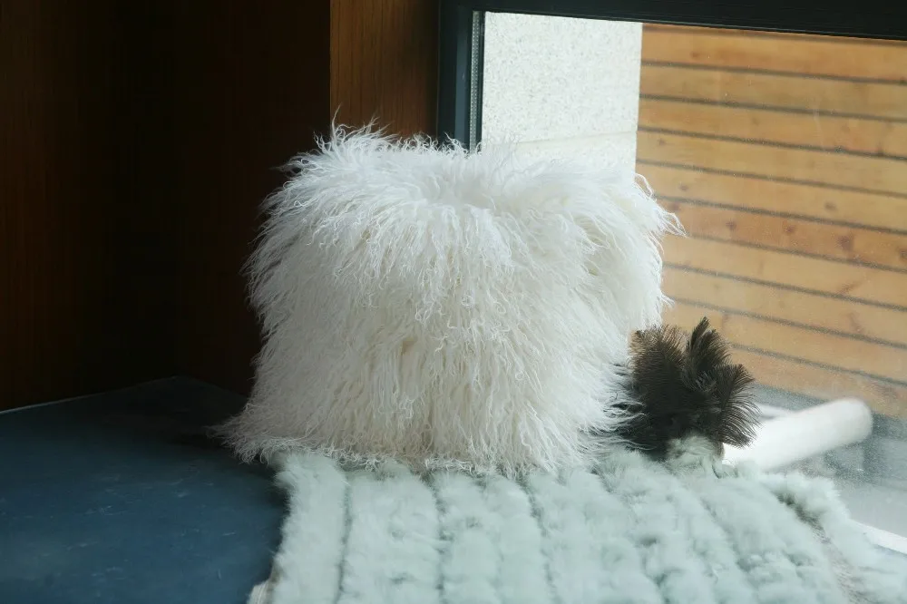 sheep skin back cushion pillow10
