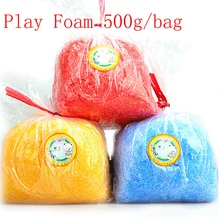 Play foam 500 г/пакет светильник мягкая цветная модельная глина Волшебная воздушная сухая слизистый Пластилин слизи игрушки для детей