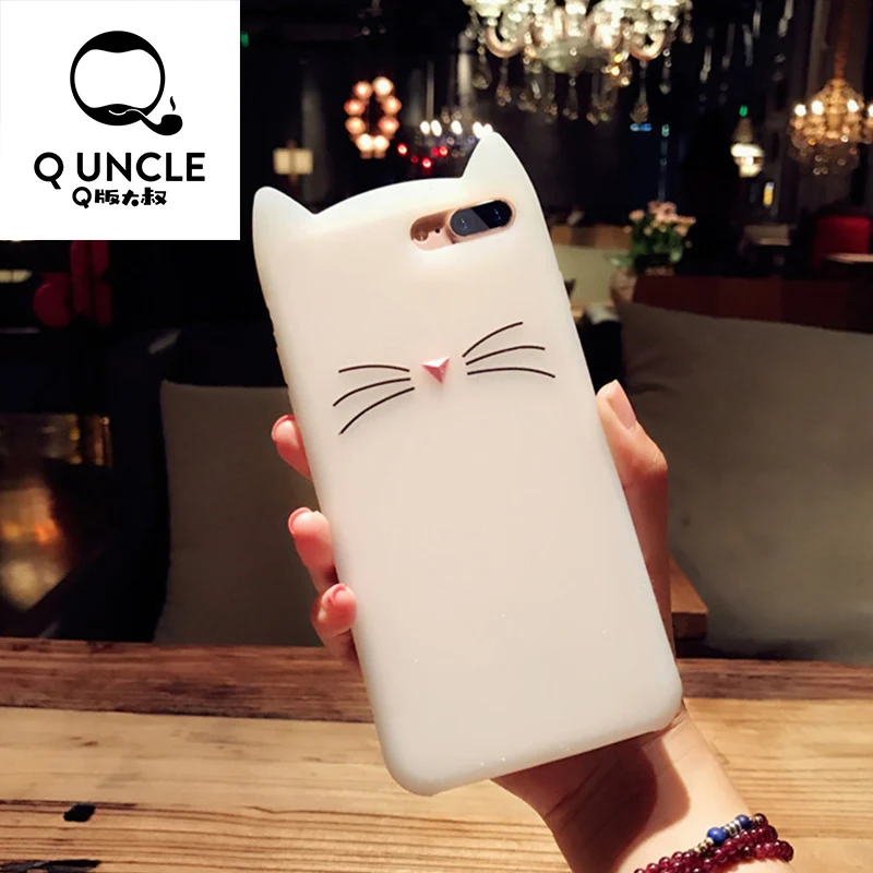 

Q UNCLE 3D Cartoon Beard cat Case For Huawei P8 P9 P10 Lite P9 P10 Plus P8Lite 2017 Nova 2 Plus Nova2S Cute Soft Silicone Phone