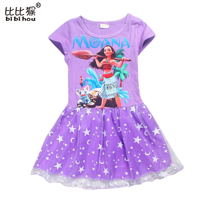 Gril Dress Summer Style Dream Tropical Ocean Dress Moana Dresses Infant Baby Girls Clothing Costume Children